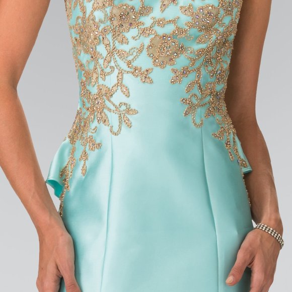 High Neck Sleeveless Mermaid Prom Dress GSGL2280